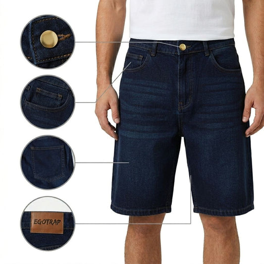 Men's Stretch Denim Shorts | Regular Fit – EGOTRAP LONDON