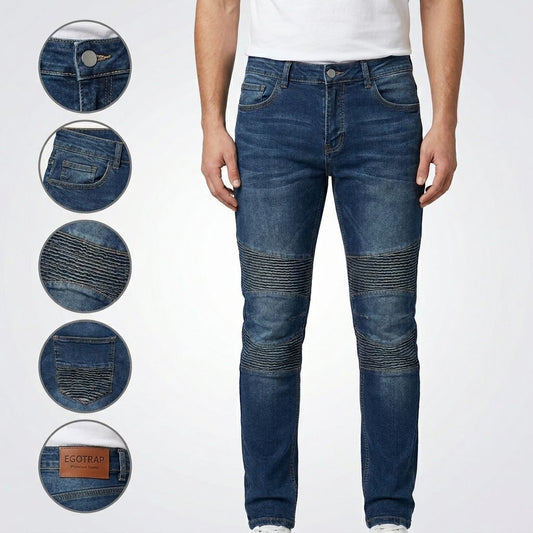 Men's Biker Jeans - Reinforced Denim - Ego Trap London