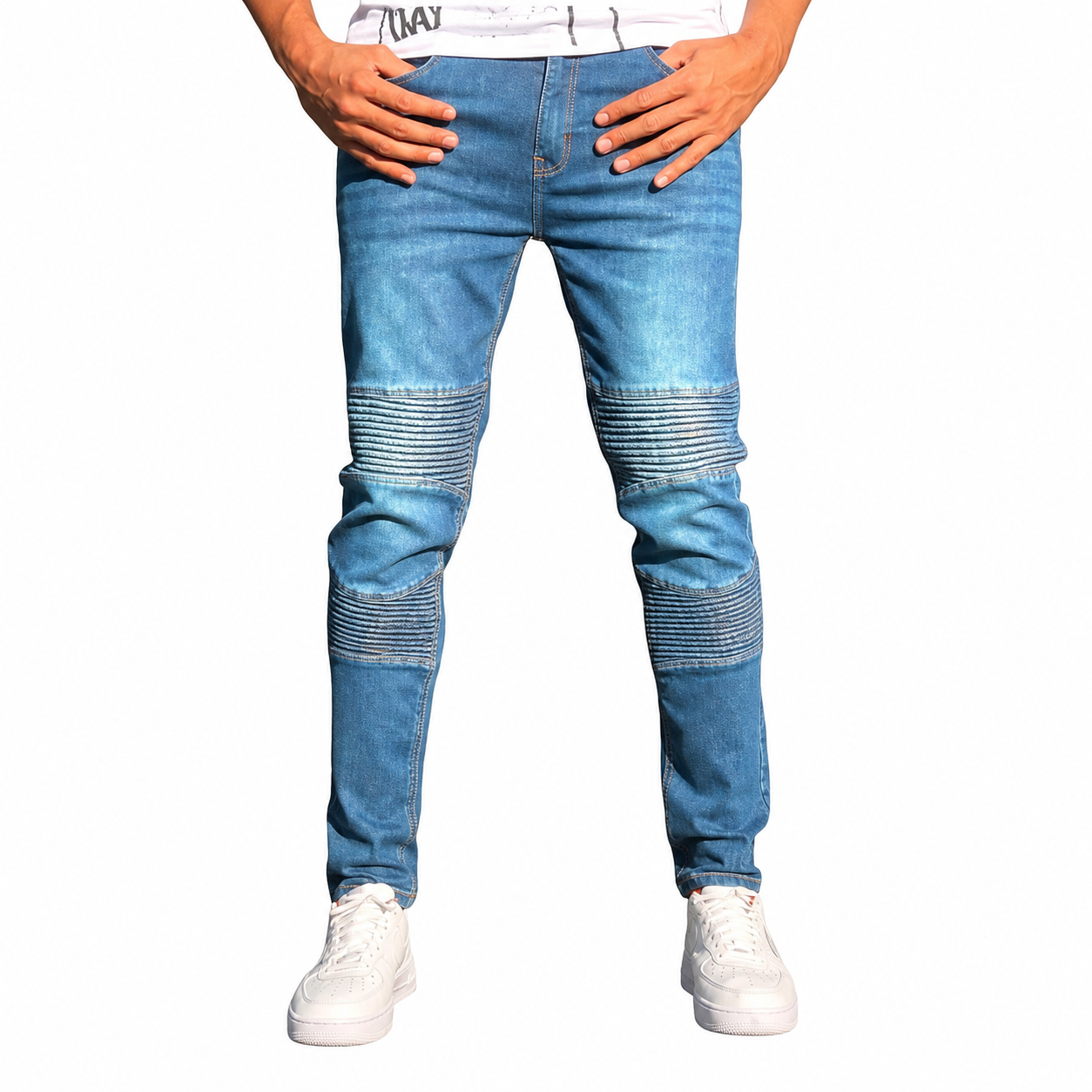 EGOTRAP-Mens Biker Jeans