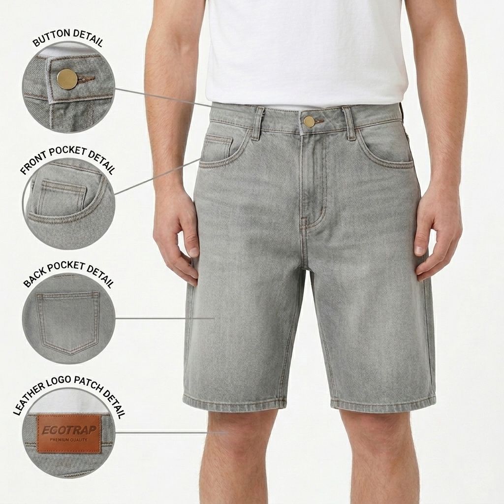 Men's Stretch Denim Shorts | Regular Fit – EGOTRAP LONDON