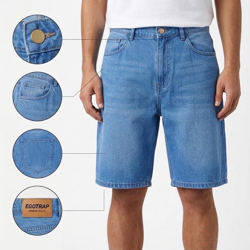 Men's Stretch Denim Shorts | Regular Fit – EGOTRAP LONDON