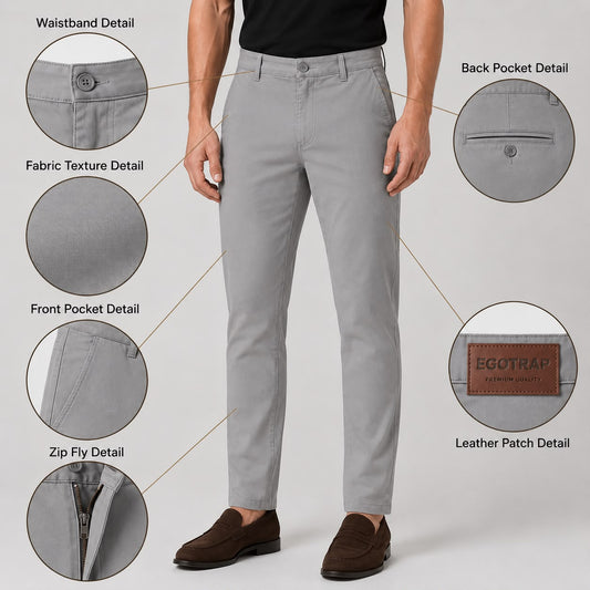 Mens Stretch Chinos | Regular Fit – EGOTRAP LONDON