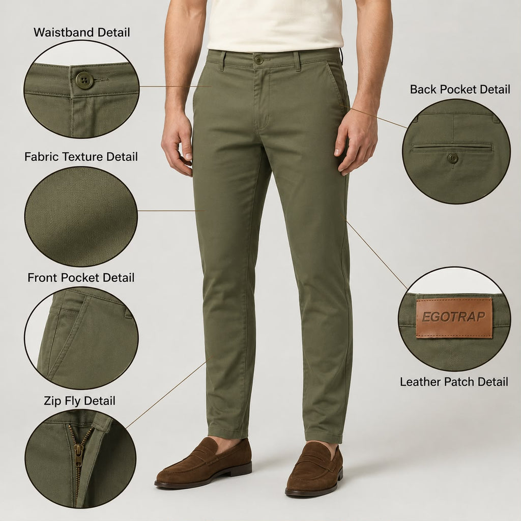 EGOTRAP-Men's Strechy Chinos